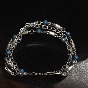 💎3/$10 Blue/silver 3 tier bracelet